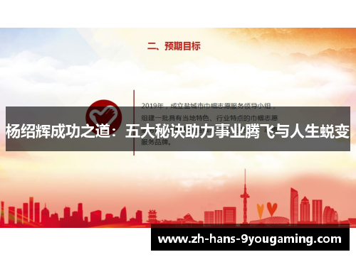 杨绍辉成功之道:五大秘诀助力事业腾飞与人生蜕变 杨绍辉成功之道:五大秘诀助力事业腾飞与人生蜕变